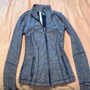 Lulu lemon blue jacket, size 2, worn twice, no tears no rips